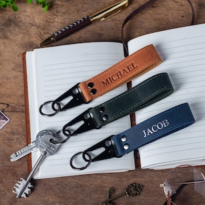 Llavero de cuero personalizado, llavero de cuero personalizado, llavero de pulsera, llavero de cuero personalizado, llavero con cordón, llavero con cordón