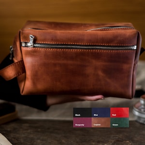 Trousse de toilette en cuir, cadeau garçons d'honneur, trousse de toilette en cuir, trousse de toilette en cuir pour homme, trousse de toilette pour homme, trousse de toilette pour homme