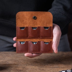 Customized SD Card Case, Leather Sd Card Holder, SD Card Sleeve, Memory Card Holder, SD Card Wallet, Sd card organizer, Photographer Gift