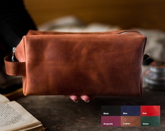 Leather dopp kit, Groomsmen gift, Leather Dopp Kit, Mens Leather Toiletry Bag, Mens Dopp Kit, Mens Toiletry Bag