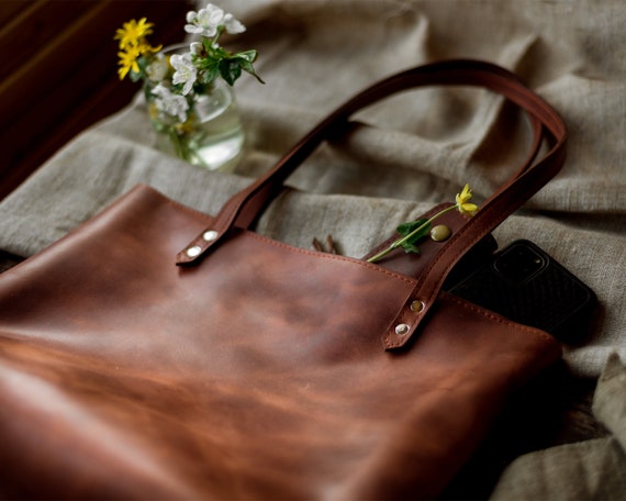 Bolsos de piel mujer Tote Bag de diario Bolso de piel autentica Bolso bandolera mujer Bolso mujer Bolso Tote con cremallera para mujer Etsy Espana
