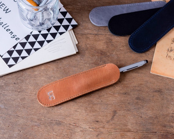 Personalized Leather Pencil Case, Leather Pen Holder, Pencil Pouch, Handmade Pencil Holder, Pencil Pouch, Genuine Leather Pen Bag, Pen Case
