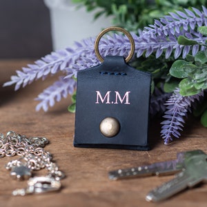 Portachiavi porta-anello in pelle, porta-anello nuziale, portachiavi porta-anello porta-gioielli, custodia porta-anello personalizzata, borsa porta-orecchini da donna