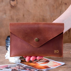 Sobres de cuero para fotos de 4x6, estuche de cuero para impresiones de 5x7, embalaje para fotógrafos de bodas y familiares, álbum de fotos con sobres.