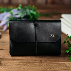 Leather Charger Bag, Cable Organize Case Holder, Customized Tech Pouch Bag, Cable Organize Bag, Charger Pouch Bag, MacBook Charger Case image 6