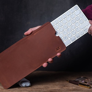 Case for Apple Magic Keyboard, Leather Sleeve for Apple Wireless Keyboard, Apple Keyboard Leather Bag, Apple Keyboard with Touch ID Cover