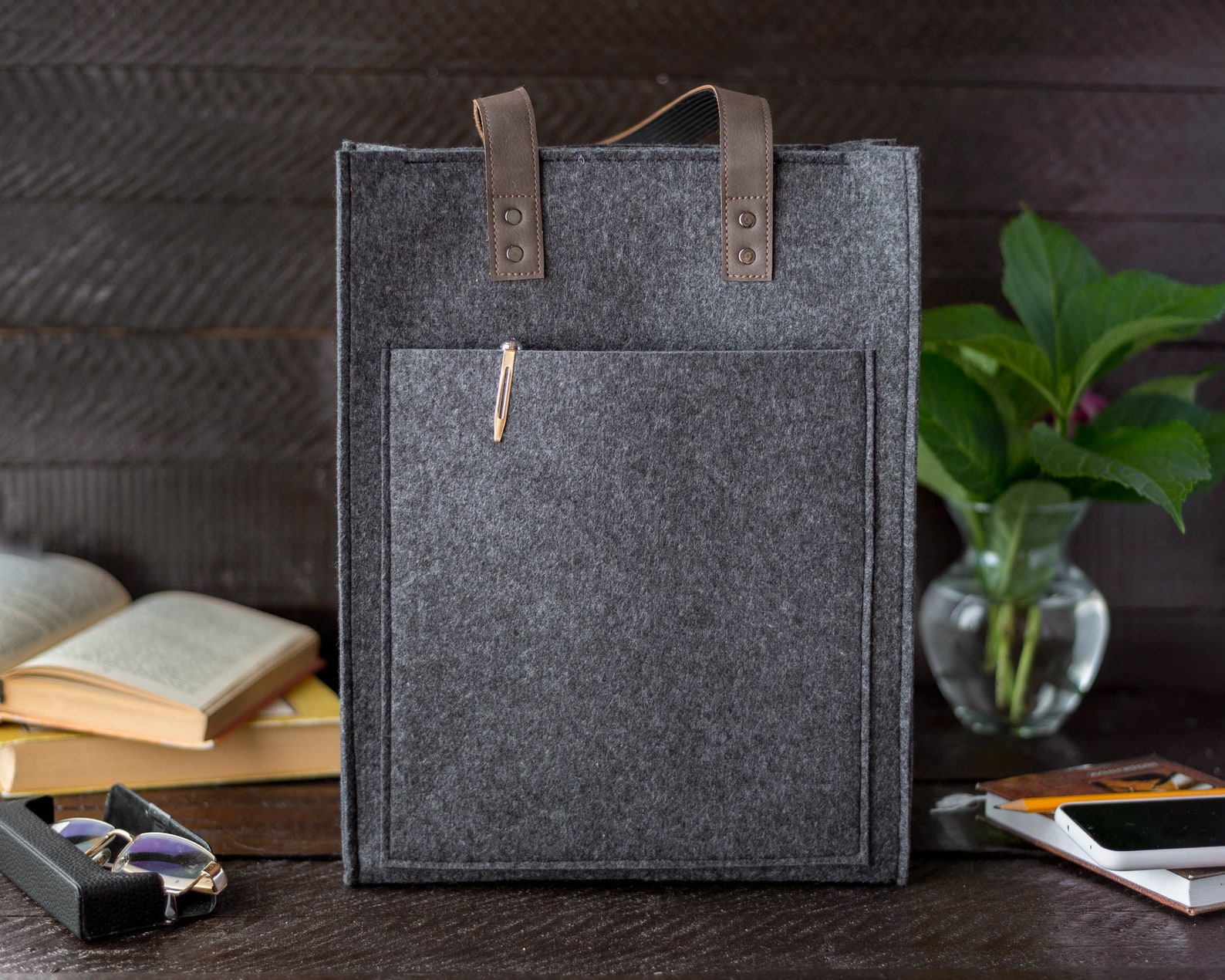 Handmade Felt Tote Bag Handmade Felt Bag Felt Handbag Felt Etsy