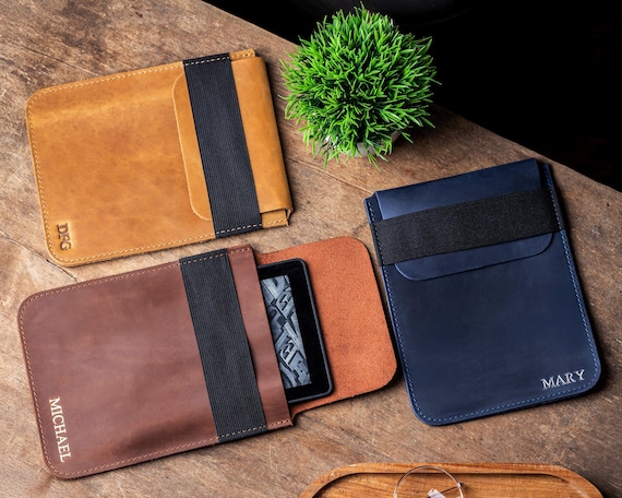 Personalized Leather Cover for Kindle, Case for Kindle Paperwhite, Soft Sleeve for Kindle, Leather Bag for Kindle