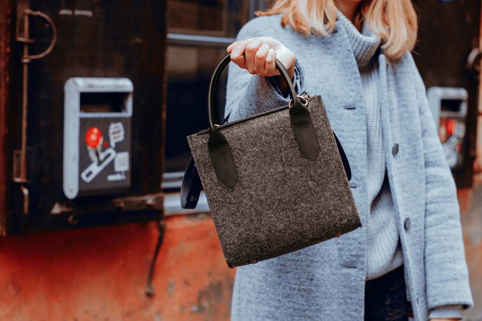 Handmade Felt Bag Felt Handbag Felt Bag Felted Bag Black Etsy