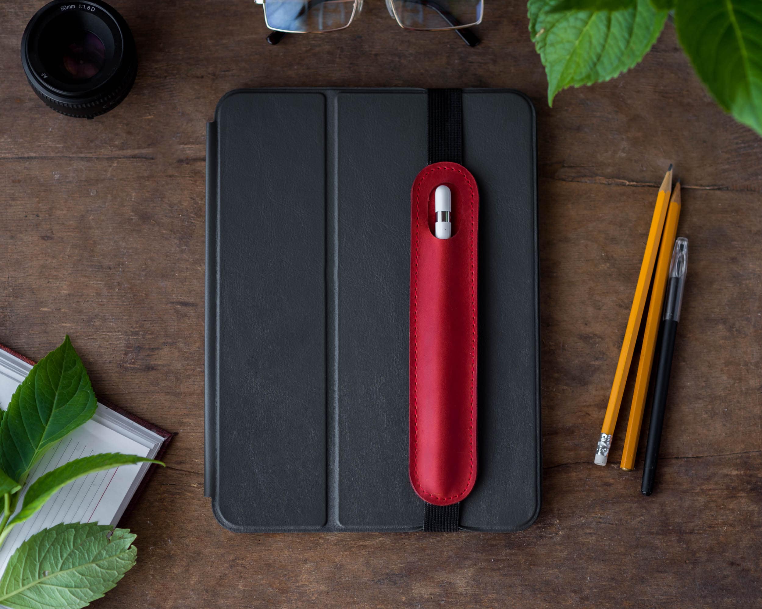 Leather Ipad Pencil Case Leather Ipad Pencil Holder Ipad Etsy