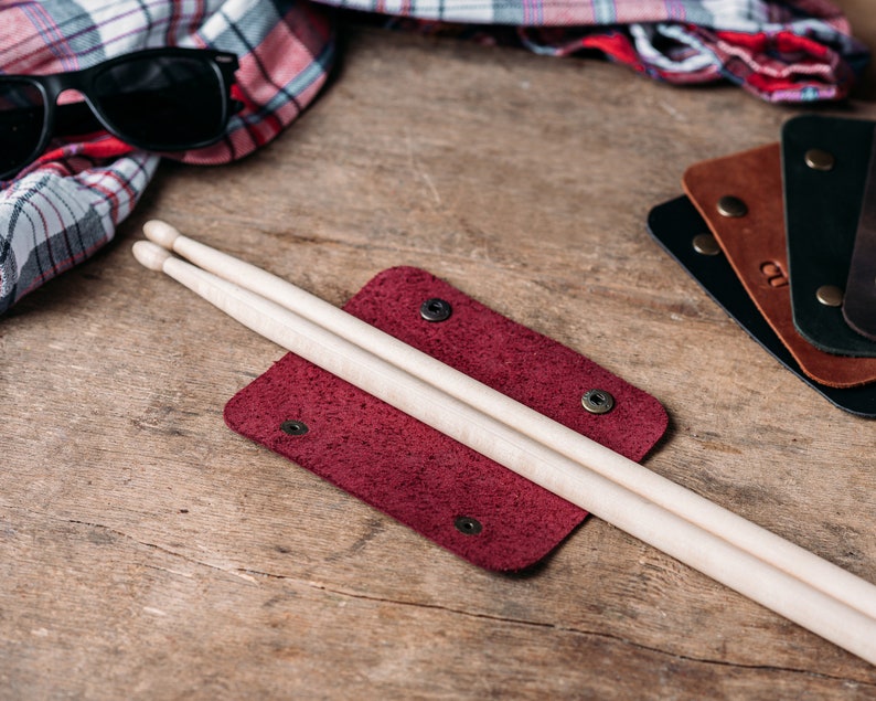Personalized Drumstick Holder Leather Drumstick Case Etsy