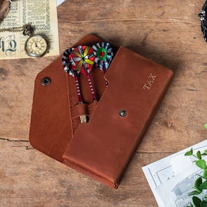 Leather Darts Case, Personalized Darts Set Holder, Dart Carrying Case, Darts Set Holder, Steel Tip Dart Case Holder, Dart Sleeve Case Bag image 3