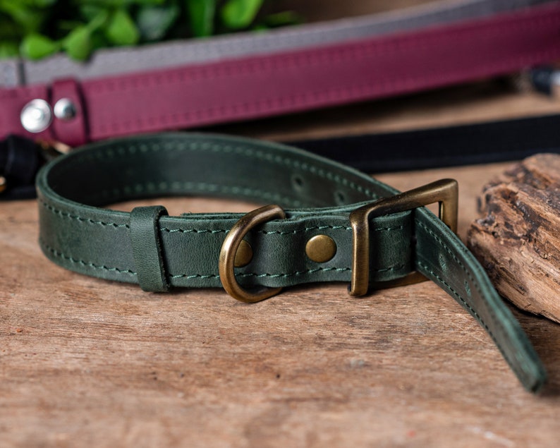 Personalized Leather Dog Collar, Personalized Dog Collar, Genuine Leather Dog Collar, Engraved Leather Dog Collar, Customized Dog Collar image 6