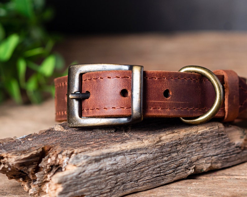 Personalized Leather Dog Collar, Personalized Dog Collar, Genuine Leather Dog Collar, Engraved Leather Dog Collar, Customized Dog Collar image 4