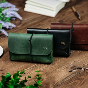 Leather Charger Bag, Cable Organize Case Holder, Customized Tech Pouch Bag, Cable Organize Bag, Charger Pouch Bag, MacBook Charger Case image 3