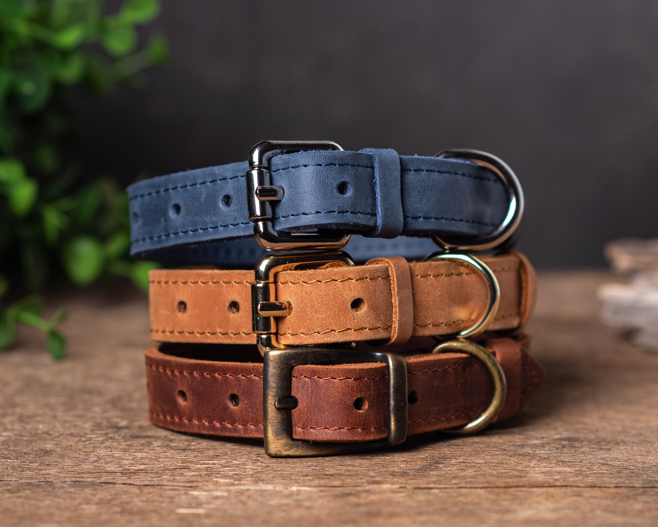 Personalized Leather Dog Collar, Personalized Dog Collar, Genuine Leather Dog Collar, Engraved Leather Dog Collar, Customized Dog Collar
