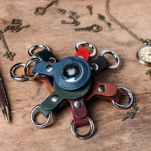 Étui AirTag personnalisé, Support AirTag personnalisé, Support AirTag en cuir, Porte-clé étui AirTag, Porte-clé AirTag personnalisé, Étui Airtag
