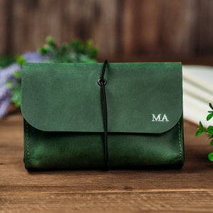 Leather MacBook Charger Case MacBook Charger Holder MacBook Charger Cover Laptop Cable Organizer Cable Bag Storage case for Mouse and Charge image 8
