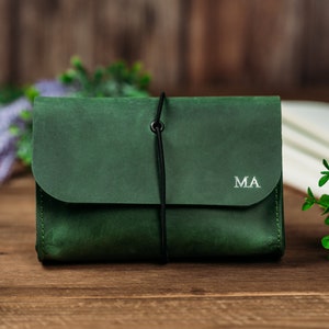 Leather Charger Bag, Cable Organize Case Holder, Customized Tech Pouch Bag, Cable Organize Bag, Charger Pouch Bag, MacBook Charger Case image 8