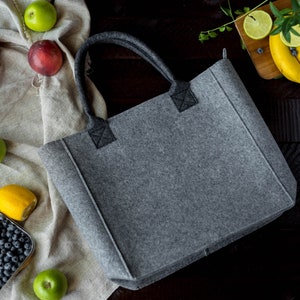 Handmade Felt Tote Bag Handmade Bag Felt Bag Felt Shoulder Bag