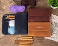 Personalized Crochet Hook Holder, Leather Crochet Hook Case, Crochet Bag Organizer, Knitting Needles Case, Knitting Needles Bag Organizer product logo