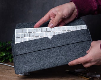 Felt Case for Apple Magic Keyboard, Felt Sleeve for Apple Wireless Keyboard, Apple Keyboard Felt Bag, Apple Keyboard Touch ID Cover