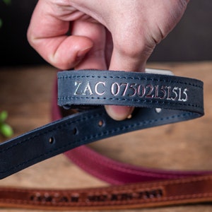 Personalized Leather Dog Collar, Personalized Dog Collar, Genuine Leather Dog Collar, Engraved Leather Dog Collar, Customized Dog Collar image 9