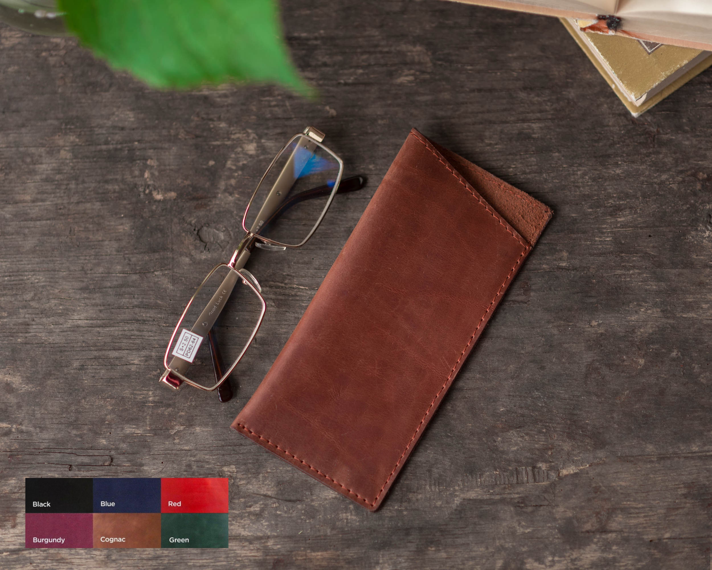 Giroayus Soft Leather Sunglasses Bag 2023 New Leather Glasses Ca 並行輸入品