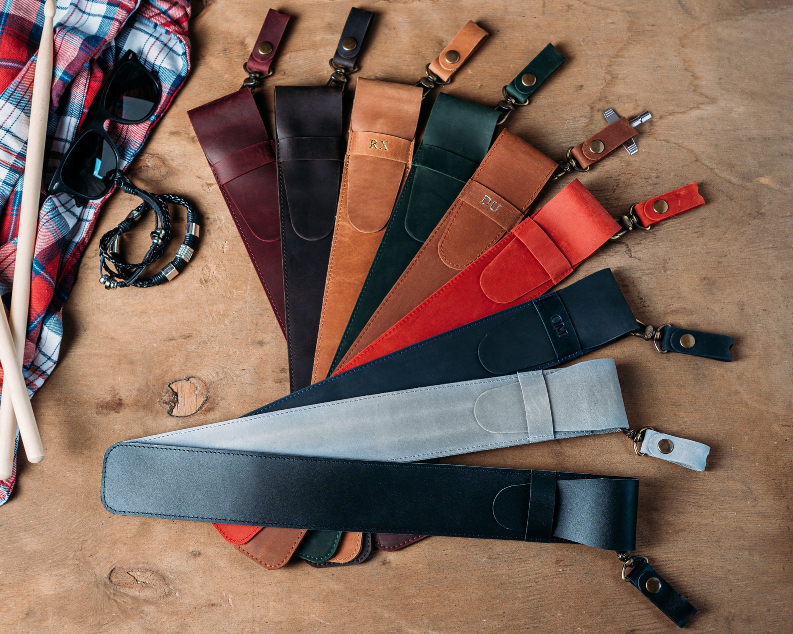 Leather Drumstick Holder Personalized Drumstick Case Etsy