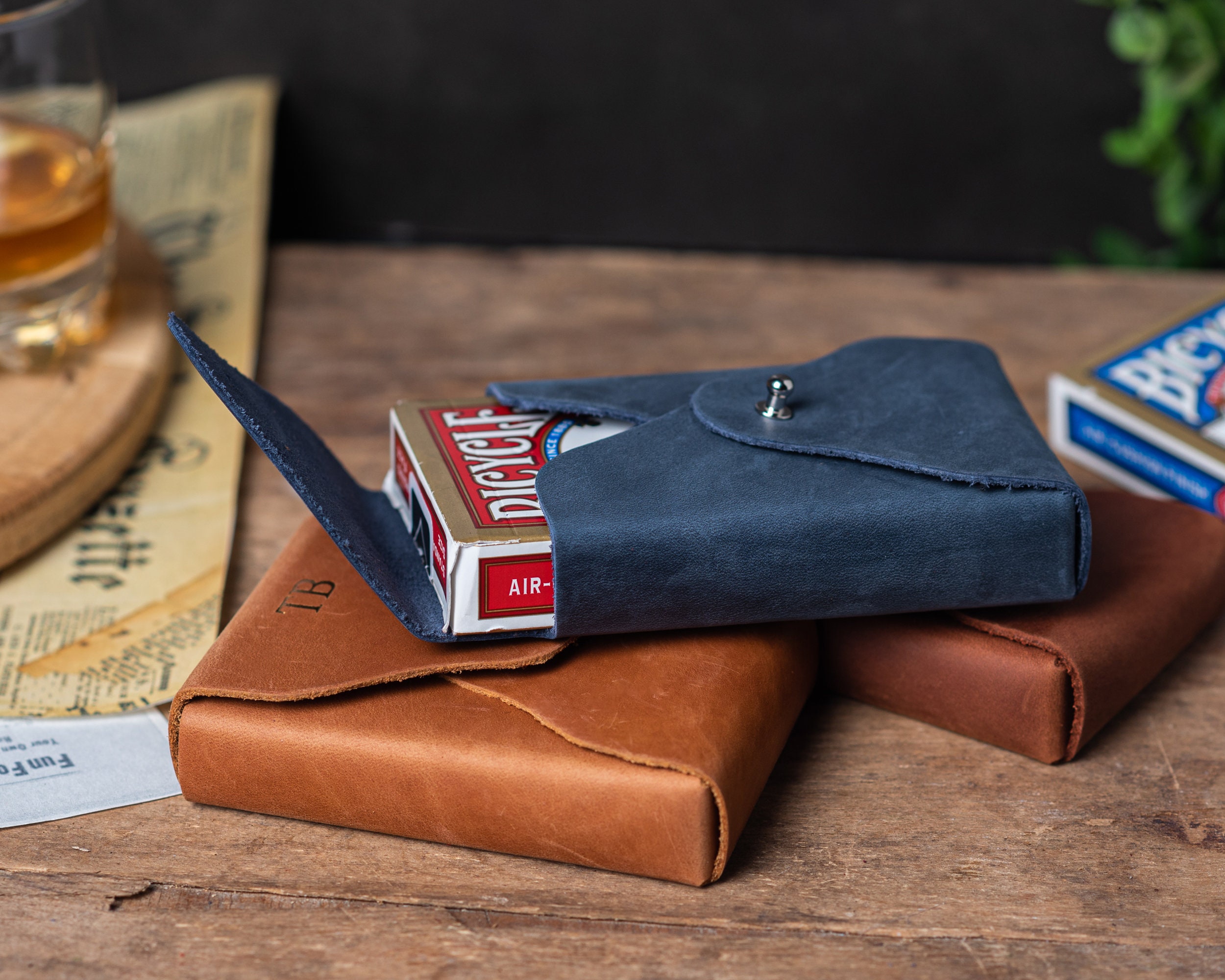 Leather Playing Card Case, Playing Card Sleeve Holder, Playing Cards Travel Case, Poker Card Case, Deck Leather Card Case, Poker Card Keeper