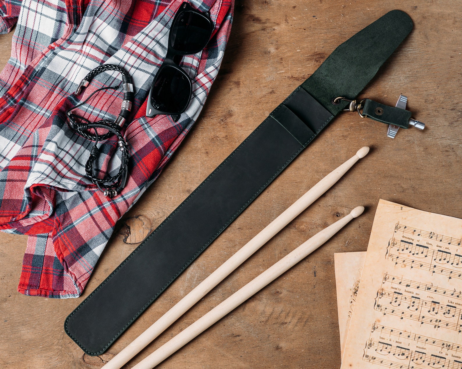 Leather Drumstick Holder Personalized Drumstick Case Etsy