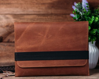 Leather Macbook Air 13.6 M2 Case,  MacBook Pro 14 M1 Case, Macbook Air and Pro Leather Case, Sleeve Bag for Apple Macbook, Macbook Sleeve