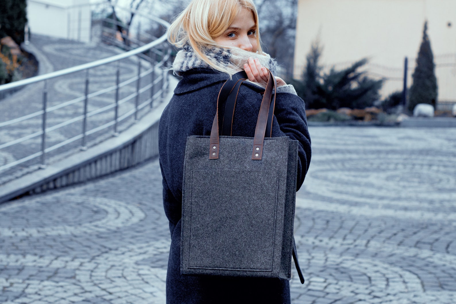 Handmade Felt Tote Bag Handmade Felt Bag Felt Handbag Felt Etsy