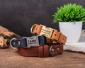 Handmade Leather Dog Collar, Personalized Dog Collar, Genuine Leather Dog Collar, Engraved Leather Dog Collar, Customized Dog Collar product logo