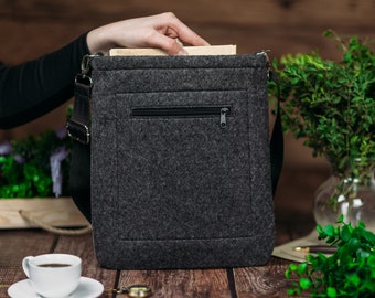 Messenger Bag - Vertical Mini Crossbody Satchel - Unisex Felt Bag - Felt Bag- Travel Bags for Men, Woman - Cross Body Bag