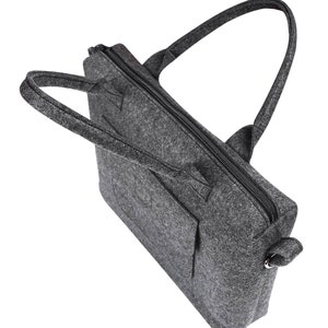 Handgemachte Tasche aus Filz Handgemachte Tasche Filztasche Schultertasche aus Filz Große Tragetasche Filztasche Bild 10