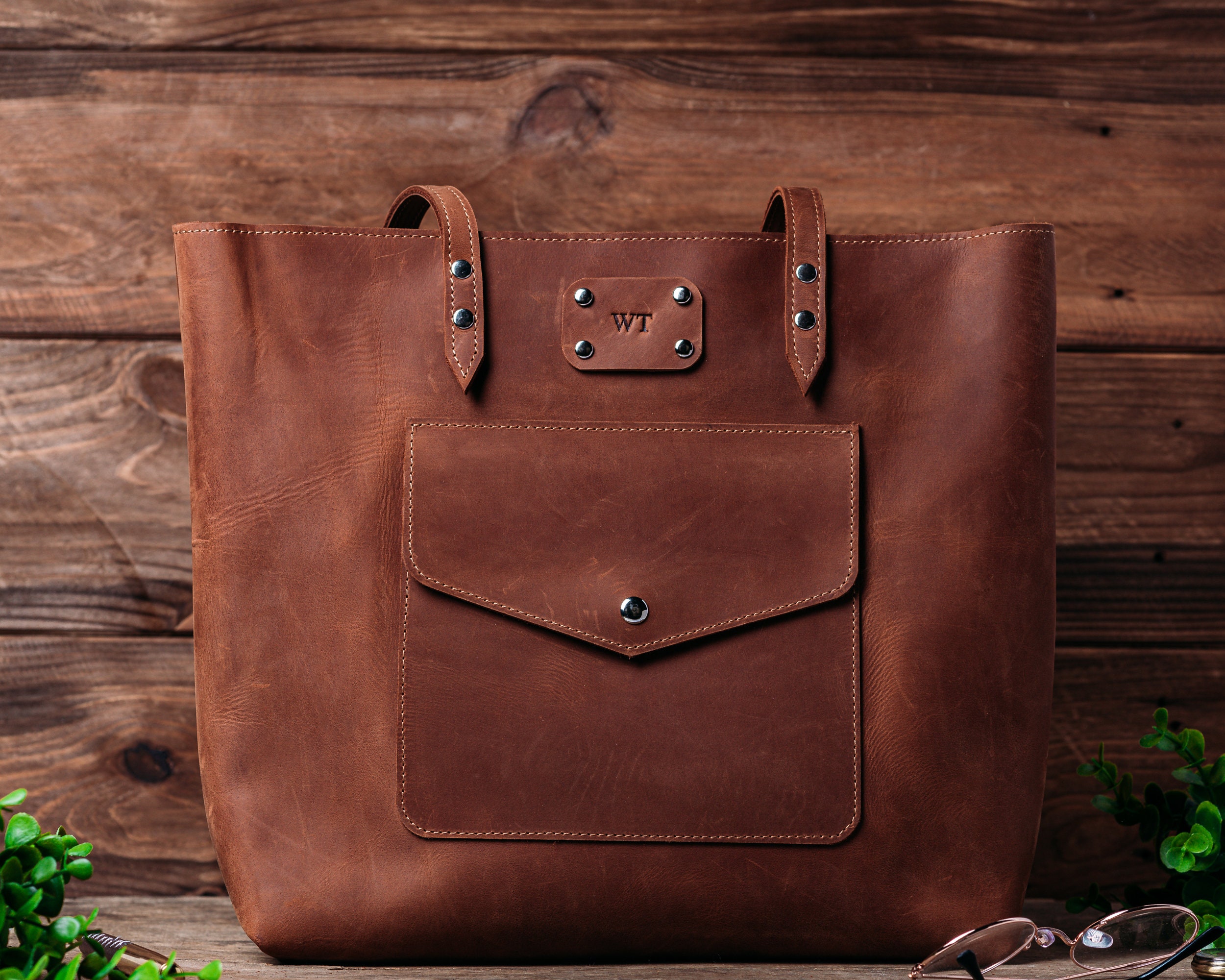 Leather bags women Everyday Tote Bag Genuine leather bag | Etsy