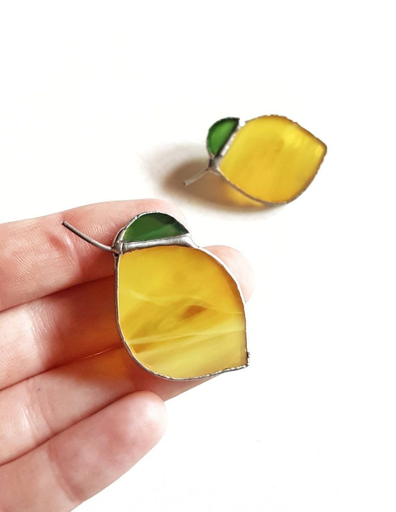 Juicy fruit Lemon pin Fruit jewelry Fruit pin Lemon brooch Etsy