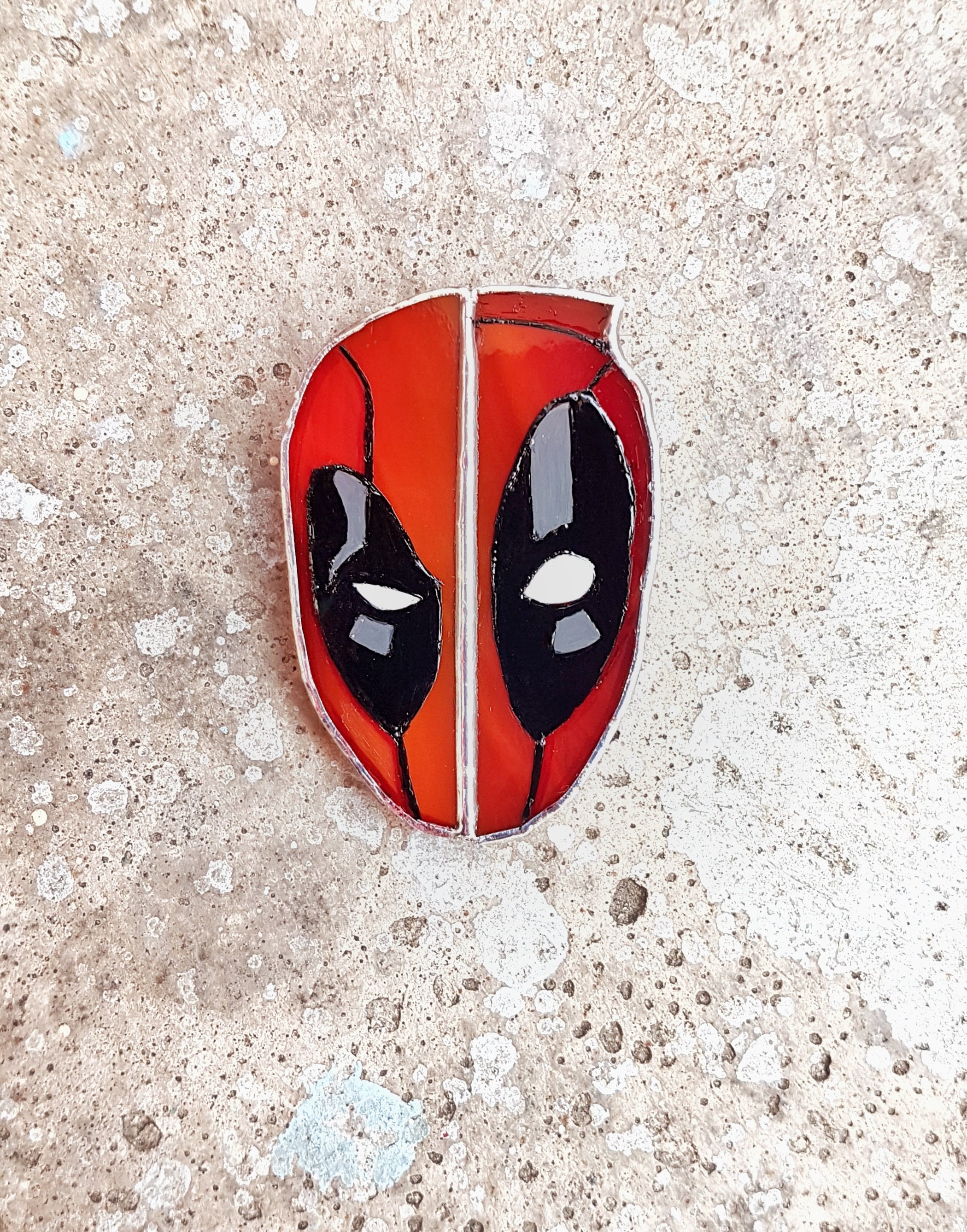 Stained Glass Geek Pin Portrait miniature photo brooch Etsy