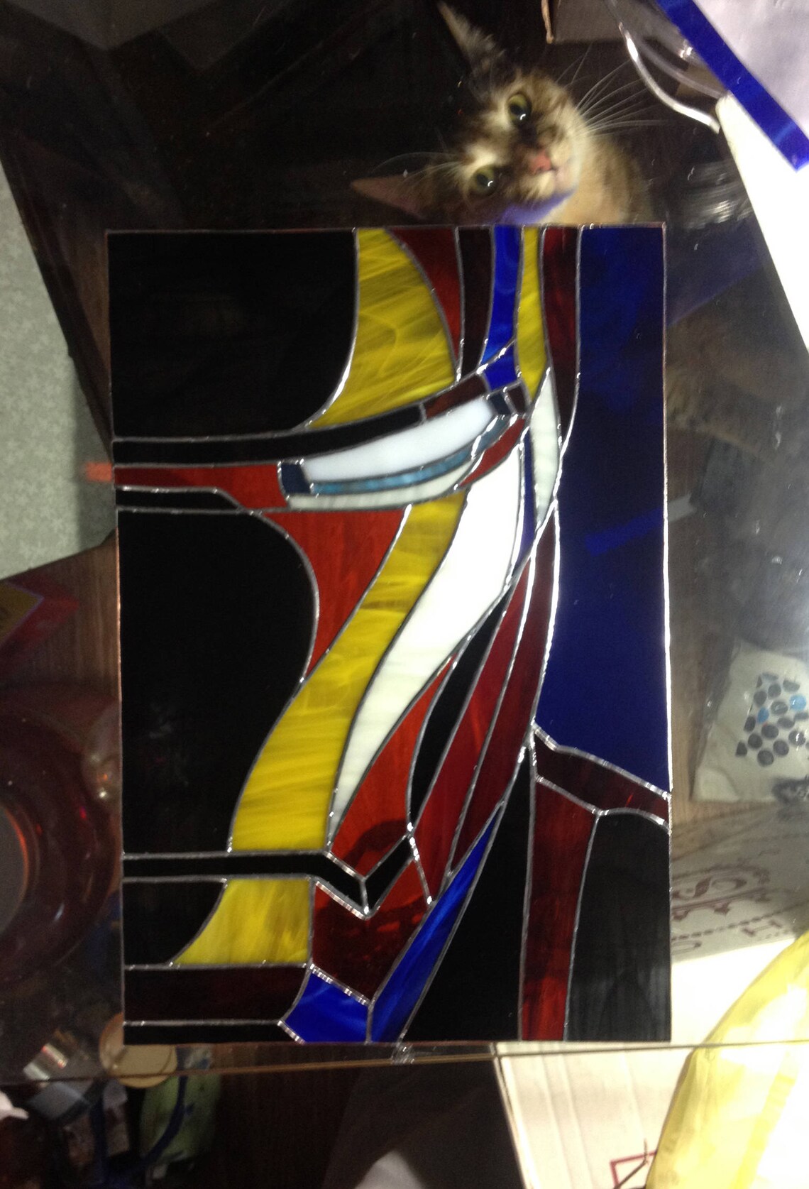 Geek Stained Glass Panel Personalized Wall Art Movie Lover Etsy