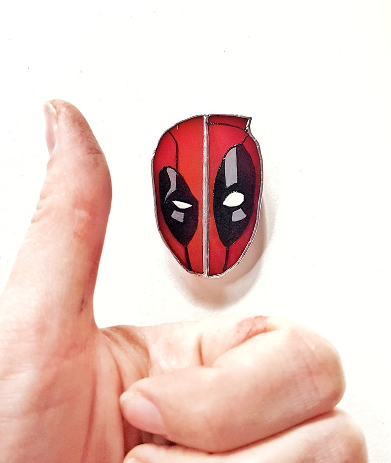 Stained Glass Geek Pin Portrait miniature photo brooch Etsy