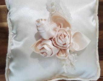 Rosette Ring Bearer Pillow