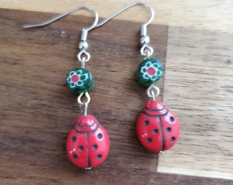 Lady Bug earrings