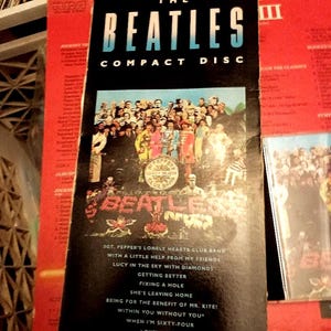 RARE Orig Near Mint CD Longbox The Beatles Sgt Pepper's Lonely Hearts Club Band John Lennon Paul McCartney George Harrison Ringo Starr