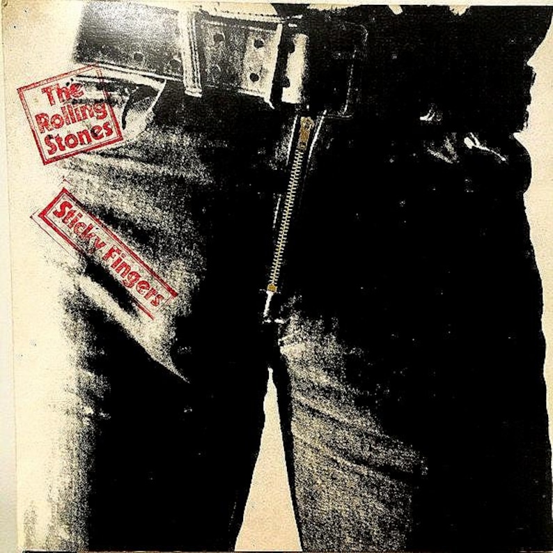 The Rolling Stones Sticky Fingers Vinyl Record Album Lp Zipper cover, pic inner sleeve Brown Sugar Wild Horses Dead Flowers Moonlight Mile image 1