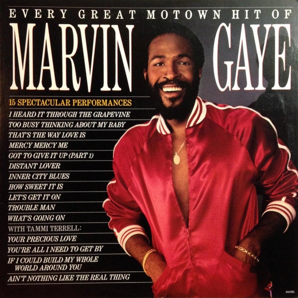 Marvin Gaye Let's Get It On Vinyl Record Song Lyric Print - Red Heart Print