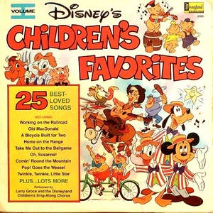 new *SEALED* Disney's Children's Favorites Volume 1 Vinyl Record Album Lp Mickey Mouse Donald Duck Goofy Larry Groce Walt Disney
