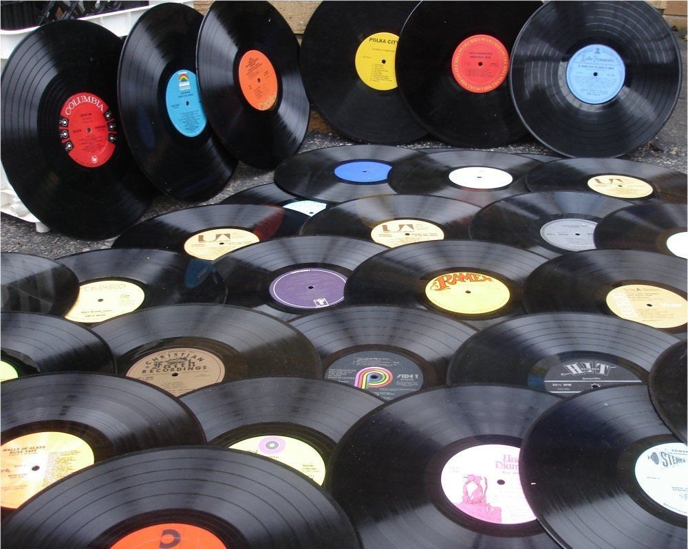 10 Bulk 12' Vinyl Records for Arts and Crafts