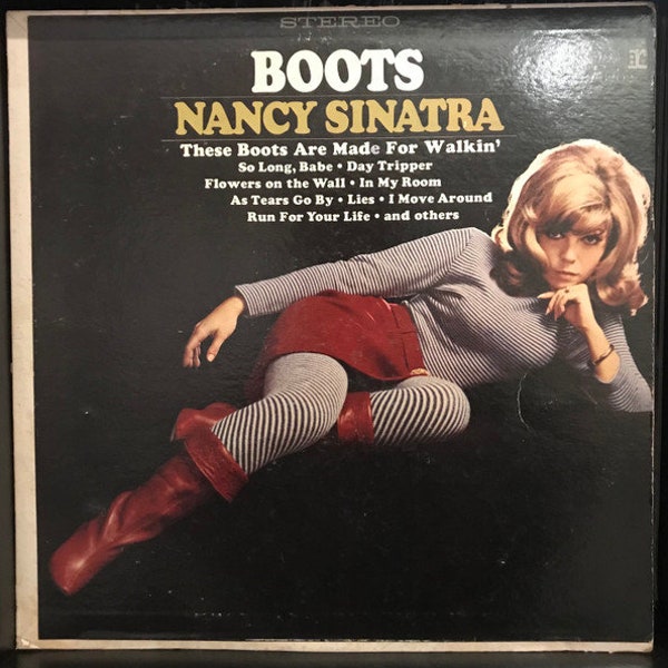 Nancy Sinatra Boots Vintage 1960's pressing Vinyl Record Album Lp The Beatles Bob Dylan Lee Hazlewood the Rolling Stones