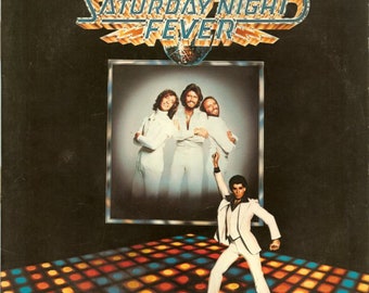 Saturday Night Fever Soundtrack Orig Press Dbl vinyl record album Lp The Bee Gees John Travolta Stayin Alive Kool & Gang KC Sunshine Band